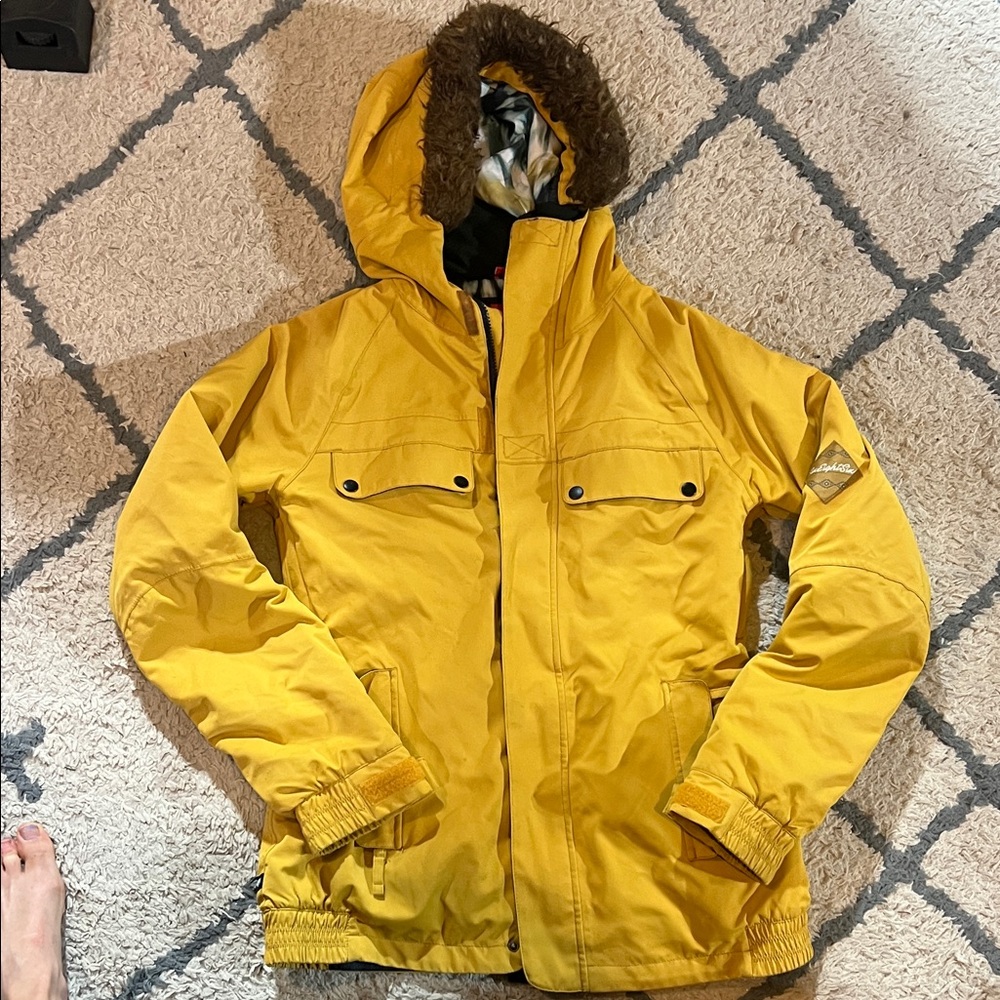686 Mustard Hooded Ski Jacket
